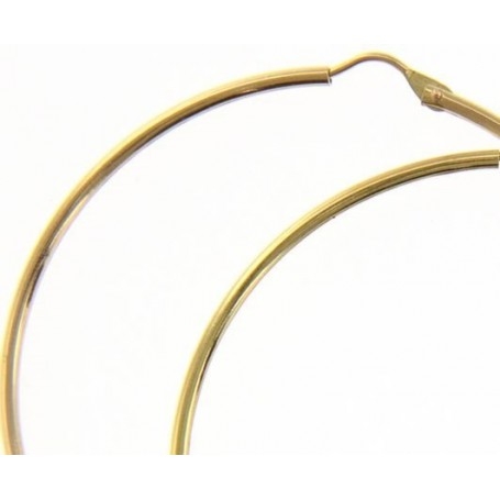 Orecchini Songa a Cerchio70mm In Oro Giallo