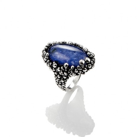 Anello  Giovanni Raspini Perlage Cristalolo Di Rocca E Sodalite