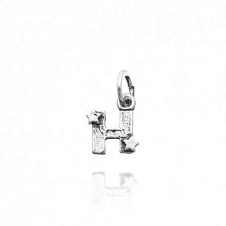 Charm Giovanni Raspini Lettera H Con Stelle Argento