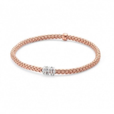 Bracciale Fope Flex'It In Oro Rosa Con Diamanti