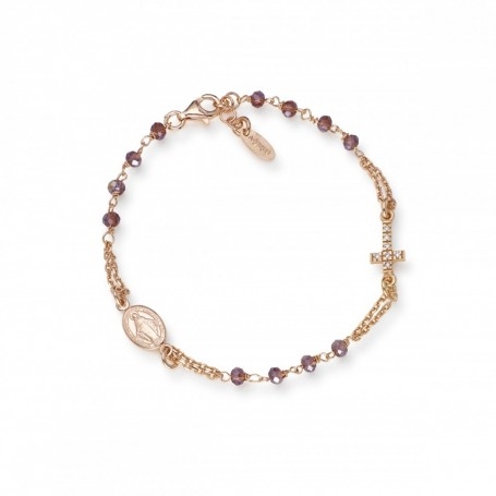 Bracciale Amen Cristalli Croce Charm