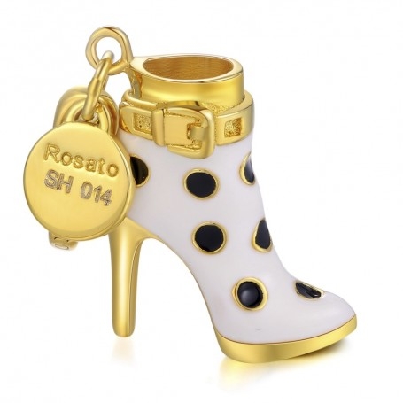 Charm Rosato My Shoes stivaletto bianco a pois
