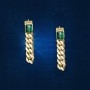 Chiara Ferragni Orecchini Bossy Chain Green