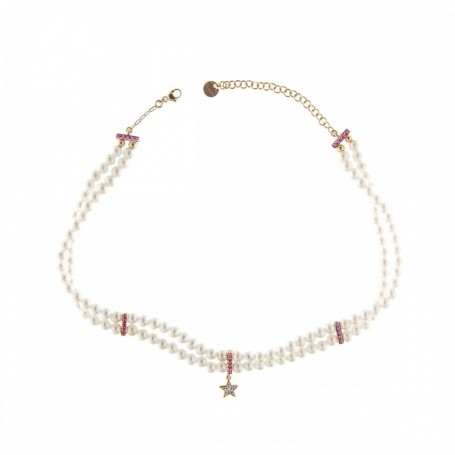 Rue Des Mille Girocollo Choker Elastico Perle - Galactica