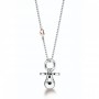 CIONDOLO "I CIUCCI" IN ARGENTO CON DIAMANTINO E COLLANA IN ARGENTO