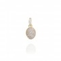 Charm Nanis "Boules" in oro inciso a mano e pavè di diamanti (piccolo)