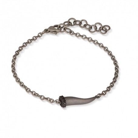 Bracciale ManoJ In Titanio Con Cornetto