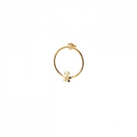 Mono Orecchino Sagoma Bimbo In Oro Giallo 9Kt