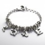 Charm Giovanni Raspini Lettera K Con Stelle Argento