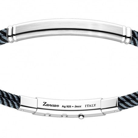 Bracciale Zancan Uomo Bicolore Kevlar E Argento