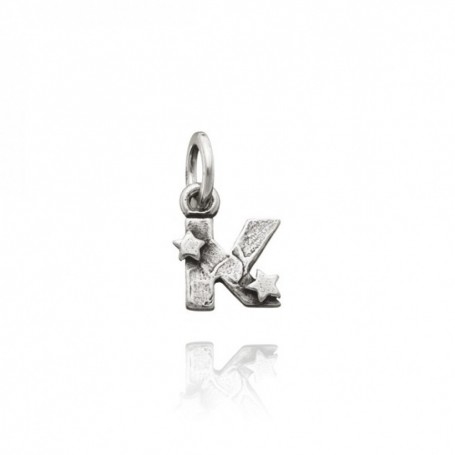 Charm Giovanni Raspini Lettera K Con Stelle Argento