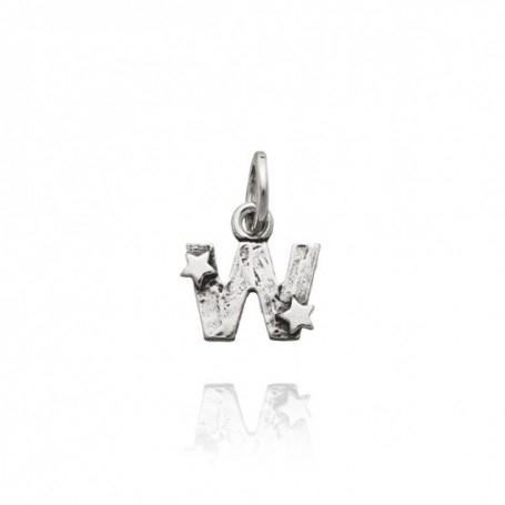 Charm Giovanni Raspini Lettera W Con Stelle Argento