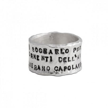 Rubinia Anello fascia grande in Argento