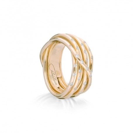 Rubinia Filodellavita Leda 7 Fili In Oro Giallo 18kt E Diamanti Bianchi