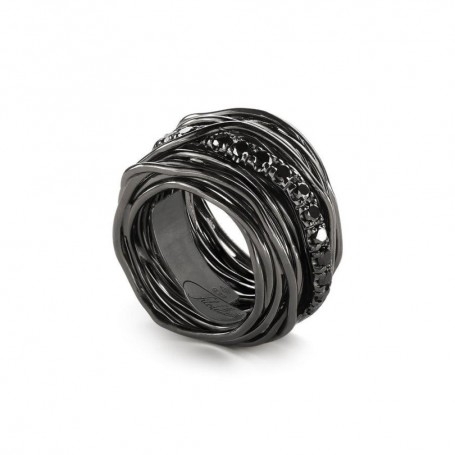 Rubinia Filodellavita Rock 22 Fili In Argento Brunito E Diamanti Black