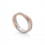 Rubinia Filodellavita Classic 3 Fili In Oro Rosa 9kt, Argento e Diamanti Bianchi