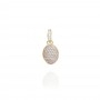 Charm Nanis "Boules" in oro inciso a mano e pavè di diamanti (piccolo)