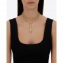 Collana Iconica "IVY Slim" Convertibile Con Boules In Oro Incise A Mano E Diamanti (Lunga)