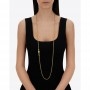 Collana Iconica "IVY Slim" Convertibile Con Boules In Oro Incise A Mano E Diamanti (Lunga)