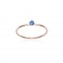 Burato Gioielli Anello Blu Solitaire