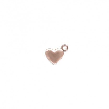 Rubinia Sigillo Cuore 10mm In Oro Rosa 9kt Per Orecchino