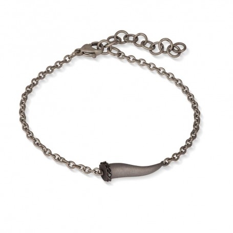 Bracciale ManoJ In Titanio Con Cornetto