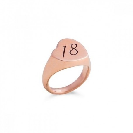 Rubinia Anello Da Mignolo Cuore Obliquo