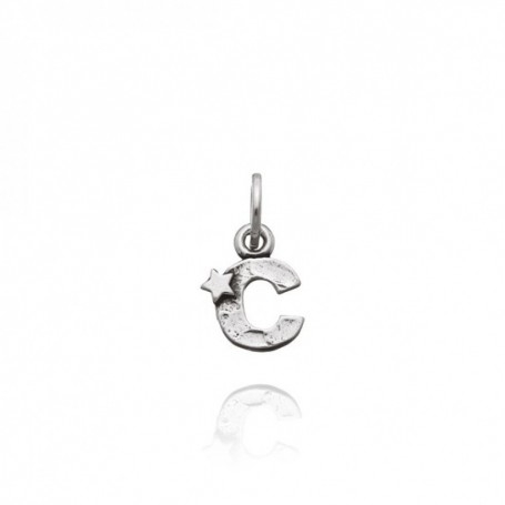 Charm Giovanni Raspini Lettera C con Stelle Argento