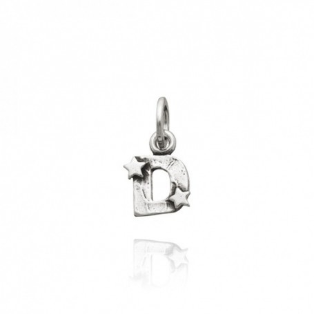 Charm  Giovanni Raspini Lettera D Con Stelle Argento