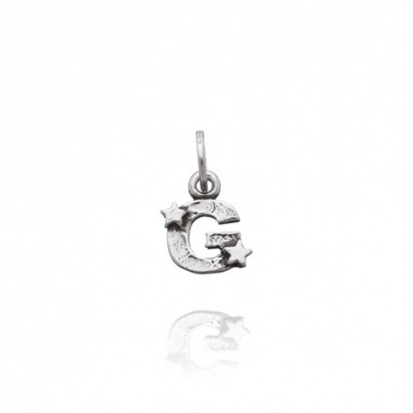 Charm Giovanni Raspini Lettera G Con Stelle Argento