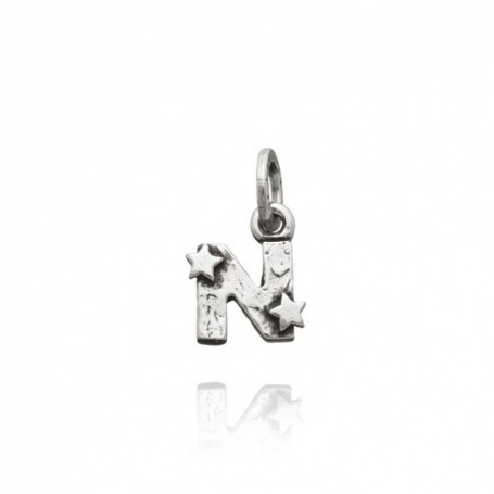Charm Giovanni Raspini Lettera N Con Stelle Argento