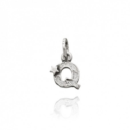 Charm Giovanni Raspini Lettera Q Con Stelle Argento