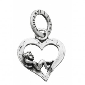 Charm Giovanni Raspini Amorino su cuore Charm Giovanni Raspini Amorino su cuore