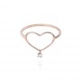 Burato Gioielli Anello Cuore Solitaire