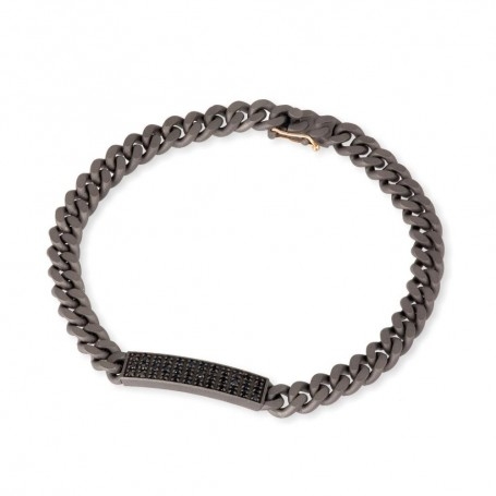 Bracciale Mano j linea Groumette con Targa