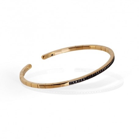 Bracciale In Oro Semirigido Con  Diamanti