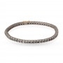 Bracciale Tennis In Titanio Manoj Con Diamanti Neri