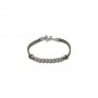 Bracciale ManoJ In Titanio e Diamanti Neri Con Cordino Verde