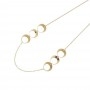 Aquaforte Collana Lune con sei elementi lucidi e spazzolati