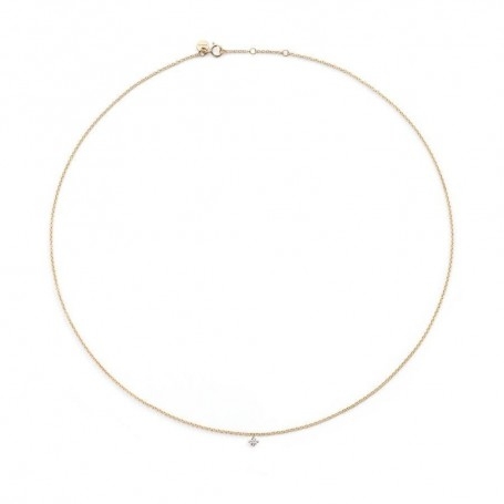 Burato Gioielli Collana White Solitaire Yellow M